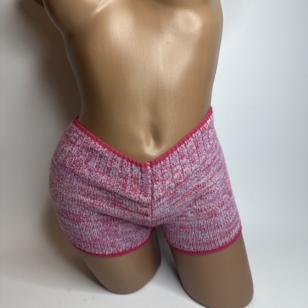 Vintage 90s Capezio Pink Low Rise Knitted Booty Hot Shorts  Coquette  One Size